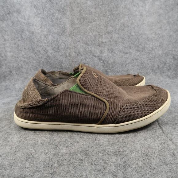 Olukai Shoes Mens 10 Slip On Casual Loafers Nohea Mesh Flats Brown Comfort Surf main image 12